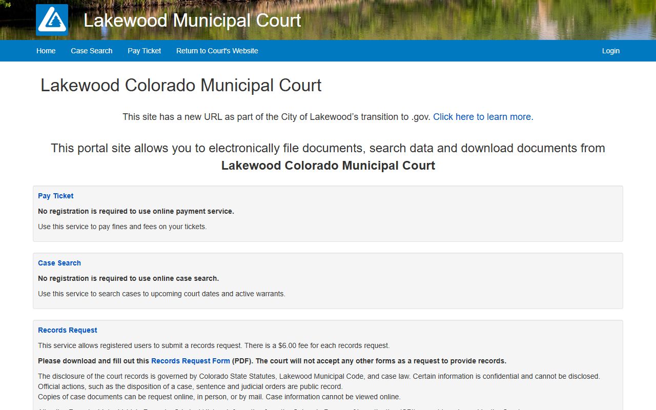 Lakewood warrant records online portal
