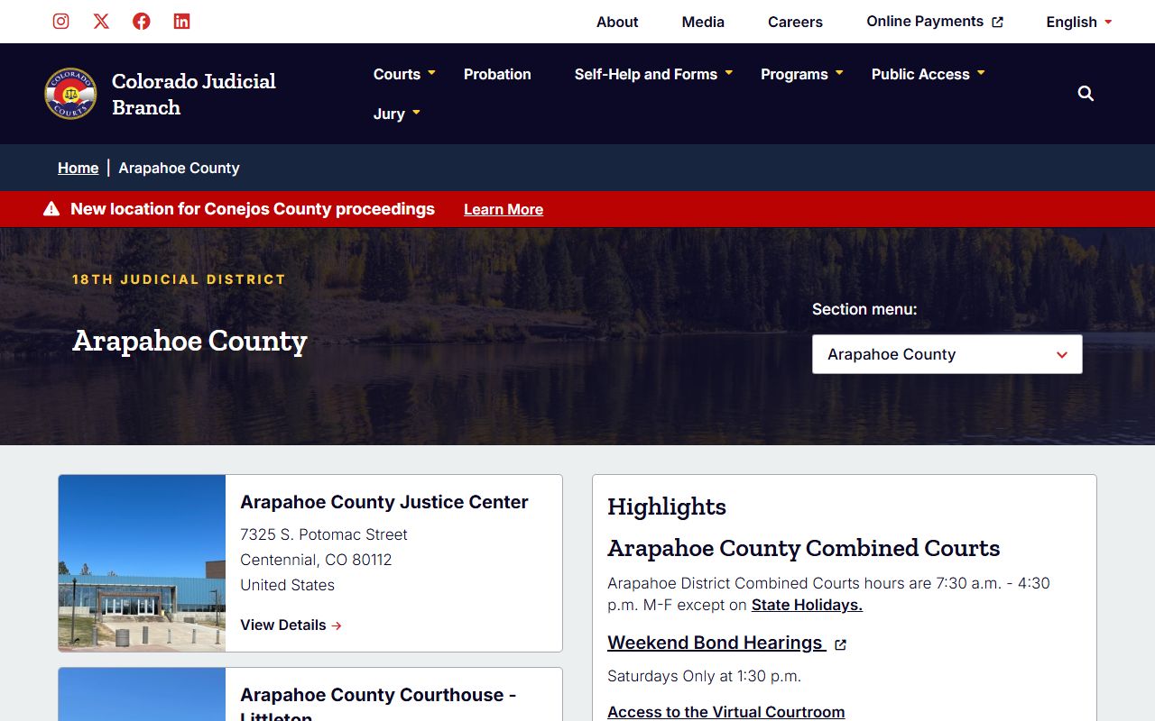 Arapahoe County court system